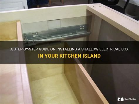 how to install a shallow electrical box in kitchen island|kitchen island electrical receptacle installation.